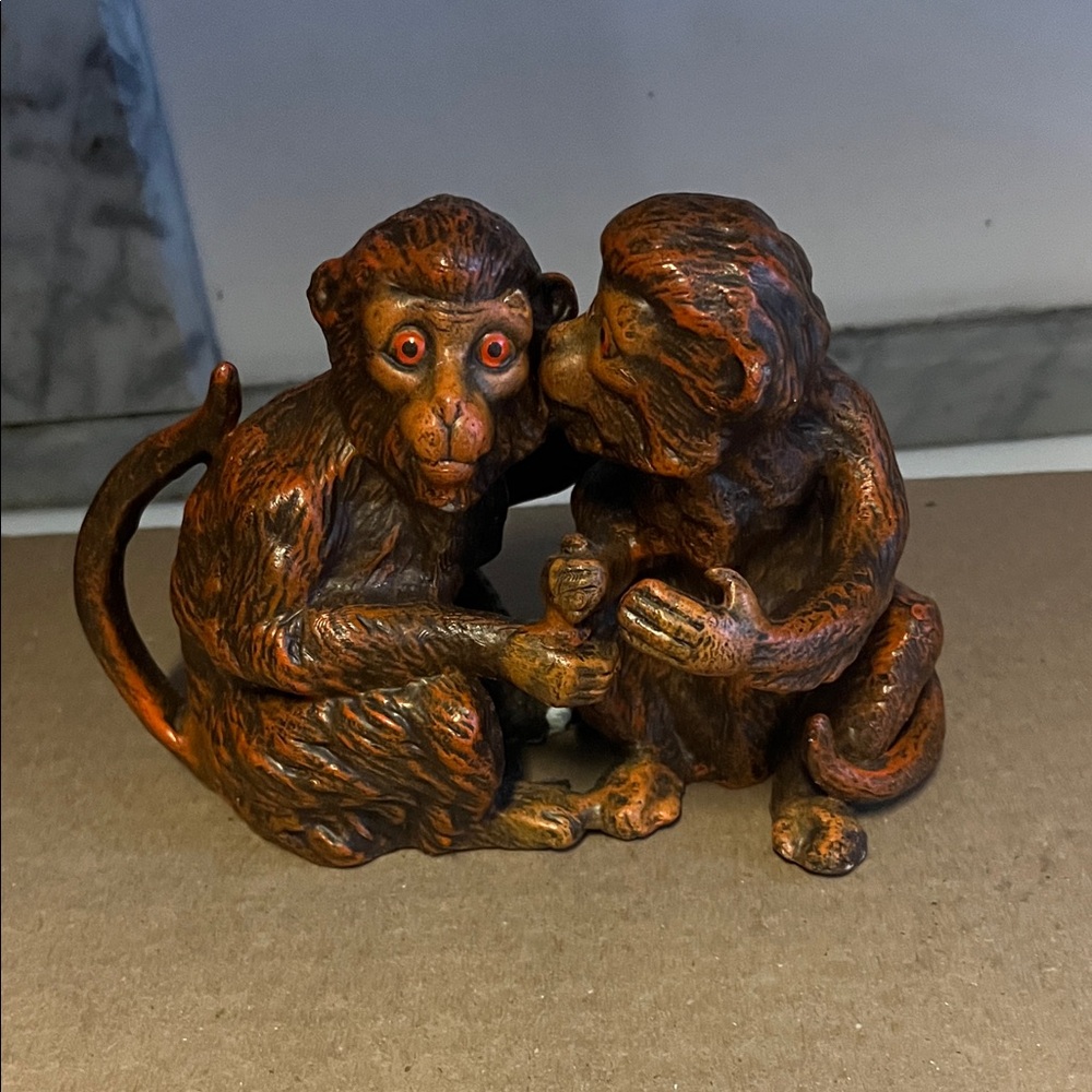 Charming Brown Monkey Sculpture